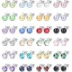 24 Pairs Stainless Womens CZ Stud Earrings Set Brilliant Cut Round Cubic Zirconia Birthstone Faux Pearl Ball Stud Piercings 5MM